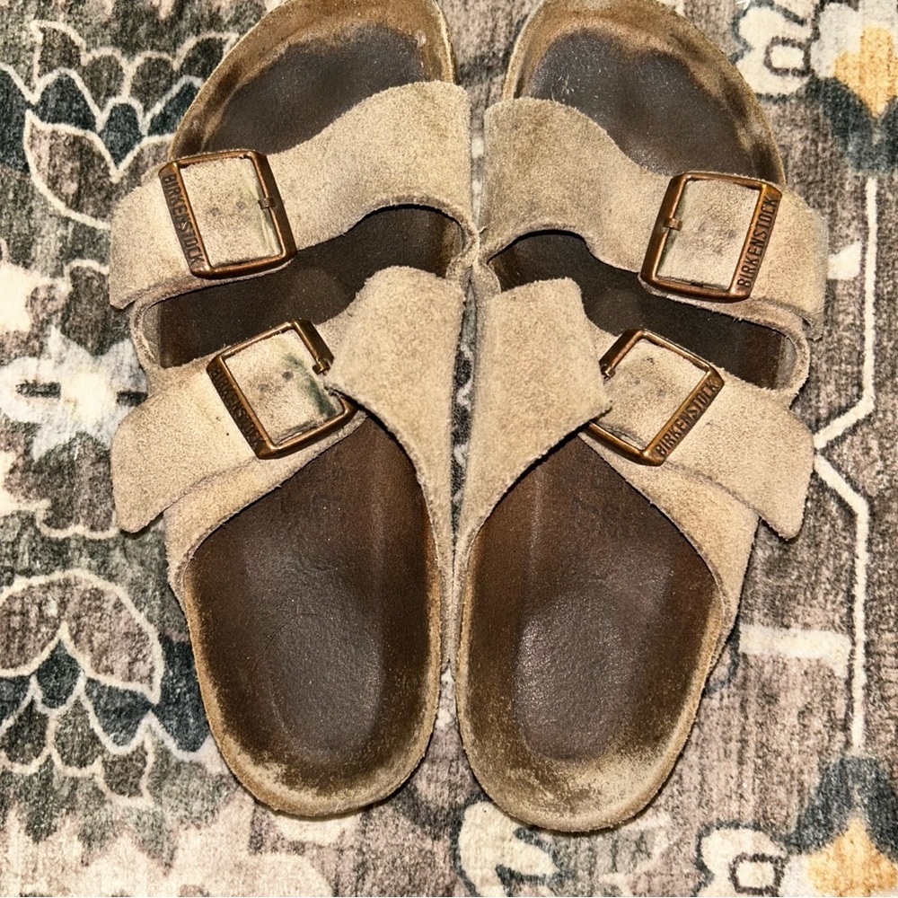 Birkenstock Beige Suede Sandals - Picture 5 of 7